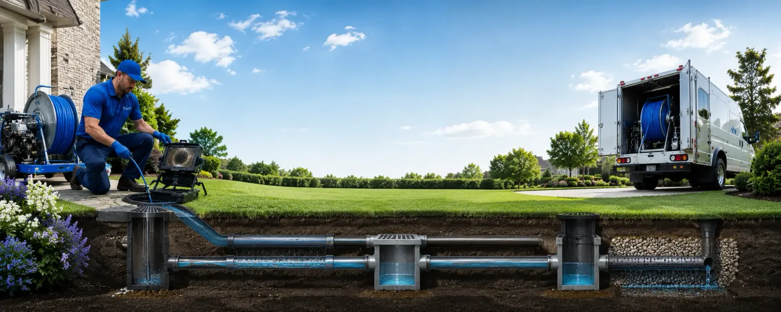 Outdoor drain cleaning information for Mart, TX